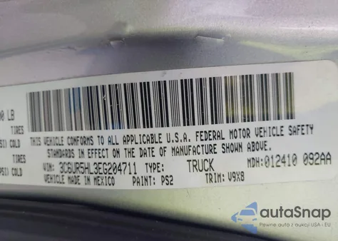 2014 Ram 2500 Tradesman из США, поврежденный, VIN 3C6UR5HL3EG204711